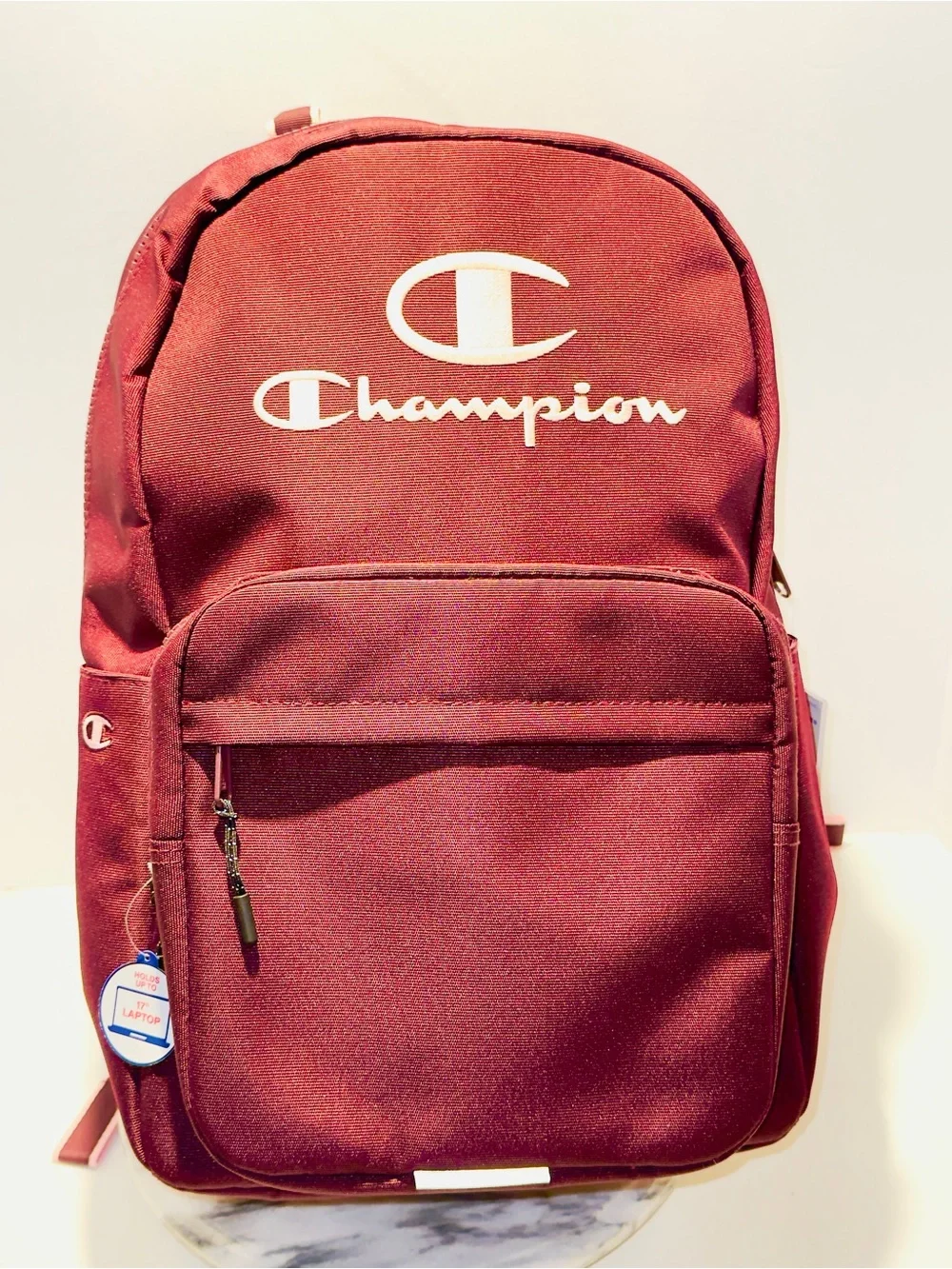 Champion Estate Backpack with Water Bottle Pocket Pink And Maroon New With Tags
